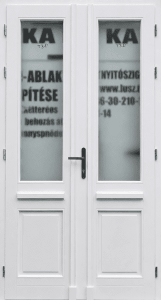 Kétszárnyú bejárati ajtó